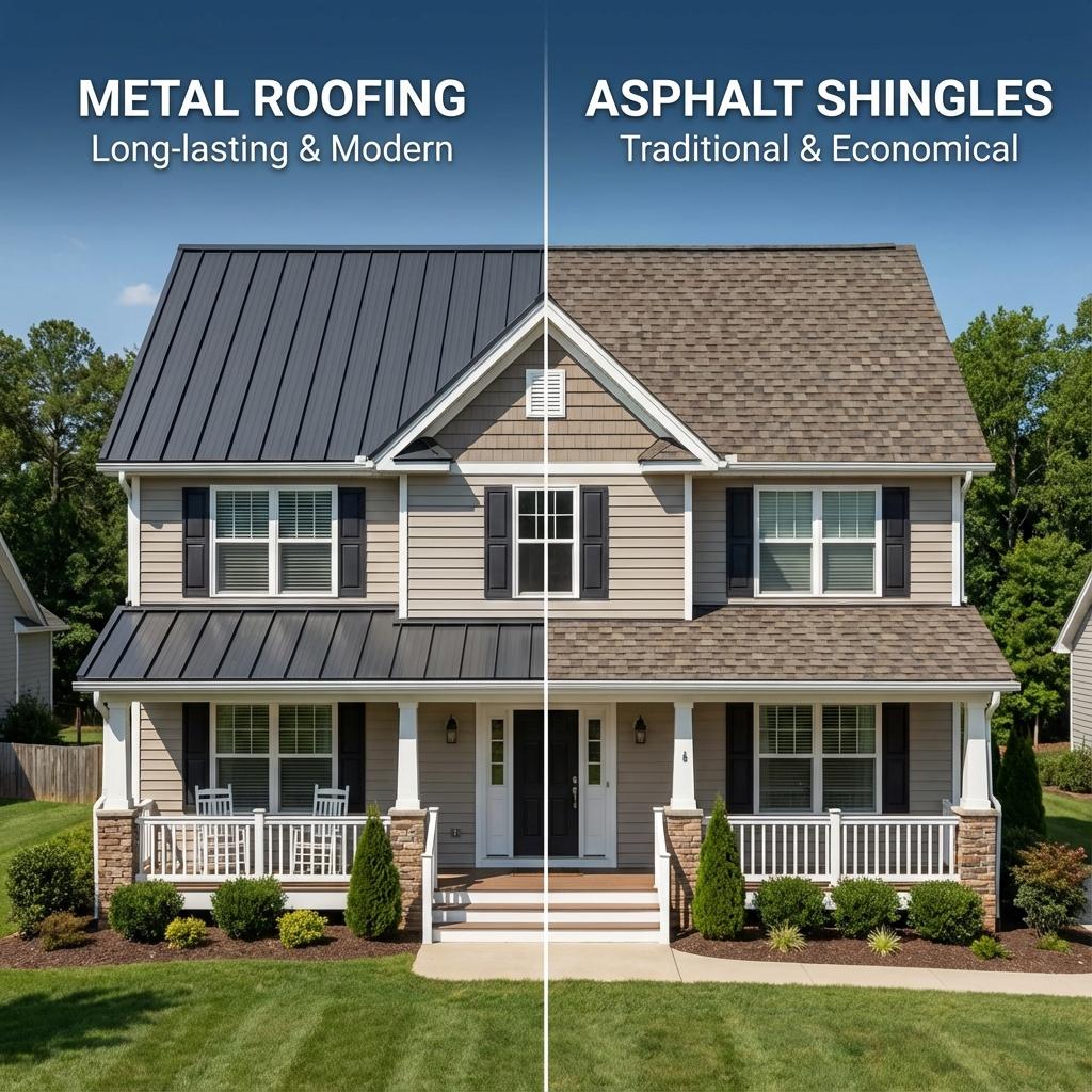 Metal vs asphalt roofing comparison for Missouri homeowners - Gladiator Exteriors